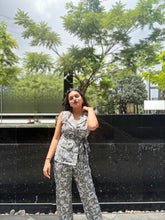 Asymmetric Kalamkari Printed cordset