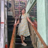 western dress limeon yellow