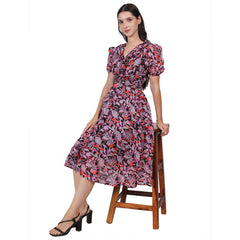 LATEST MULTICOLOR KNEE MAXI DRESS OMNI