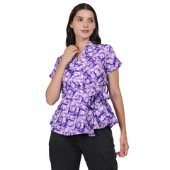 LATEST SHORT SLEEVE PURPLE TOP OMNI