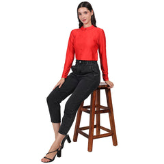 TRENDY RED CROP TOP OMNI