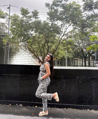 Asymmetric Kalamkari Printed cordset